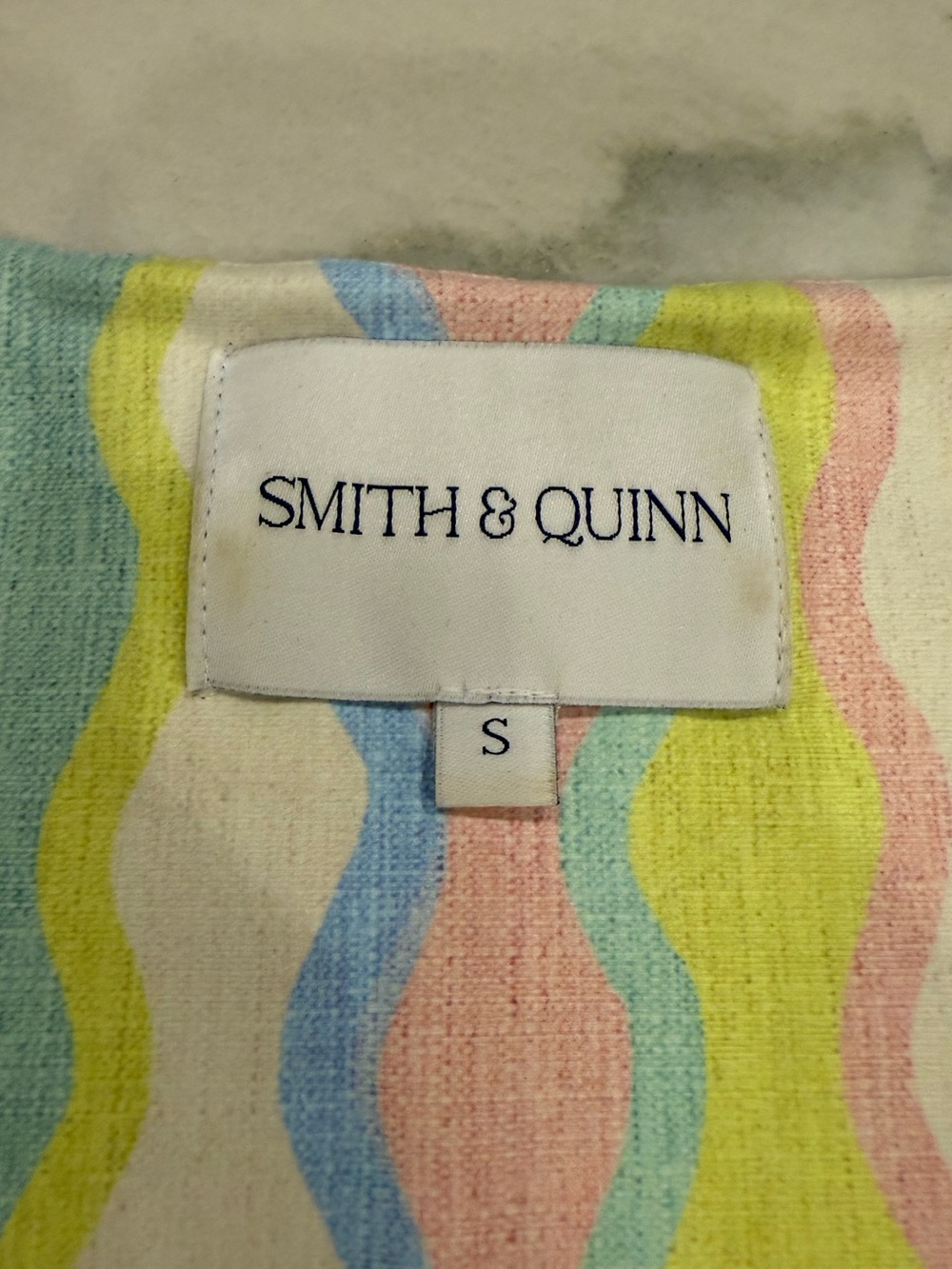 Smith & Quinn Dress Size Small Multicolor Wave Stripe Mesh Ruffle Sundress - Picture 3 of 6